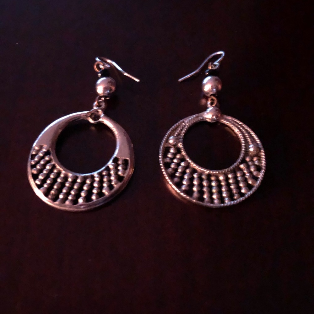 Silver drop earrings